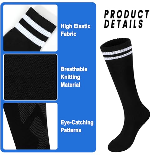 Lightweight Soccer Shin Guards with Socks for Kids - Black, Small