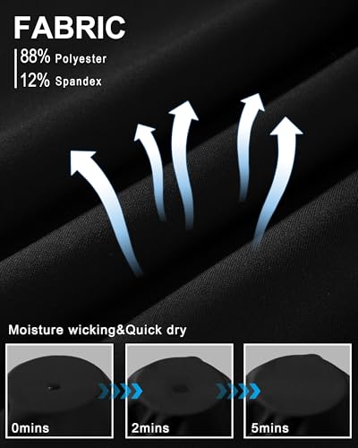 Men's Compression Pants - Athletic Leggings Tights for Gym - Large Black