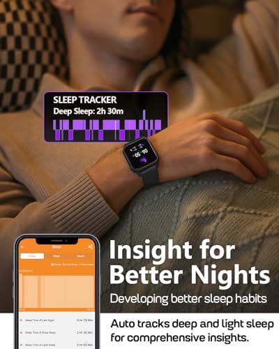 Fitness Tracker with Heart Rate, Blood Pressure & Sleep Monitor