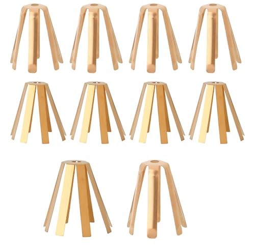 10-Pack Brass Golf Shaft Adapter Shims - 6-Leg & 8-Leg