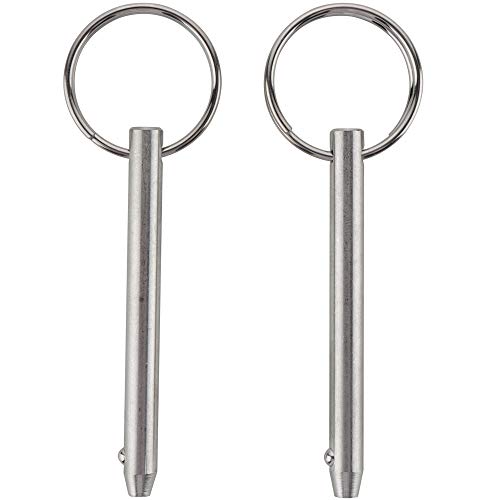 2 Pack Quick Release Pin - 1/4" Diameter, 2.56" Length - Marine Grade Stainless Steel