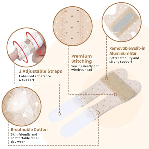 Breathable Trigger Thumb Splint - Short Finger Brace for Pain Relief, 2 Pack