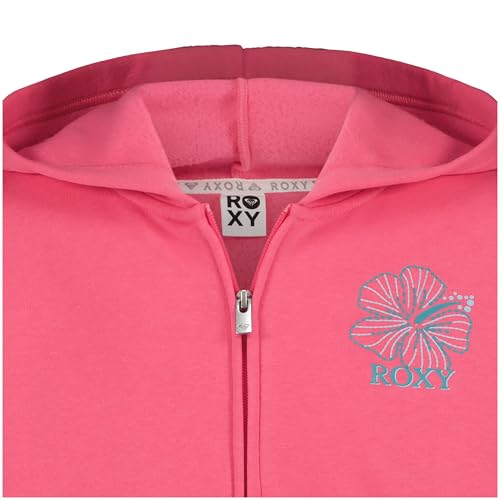 Roxy Kids Coastal Cruiser Zip Hoodie Big Kid 8-10 Pink Hibiscus