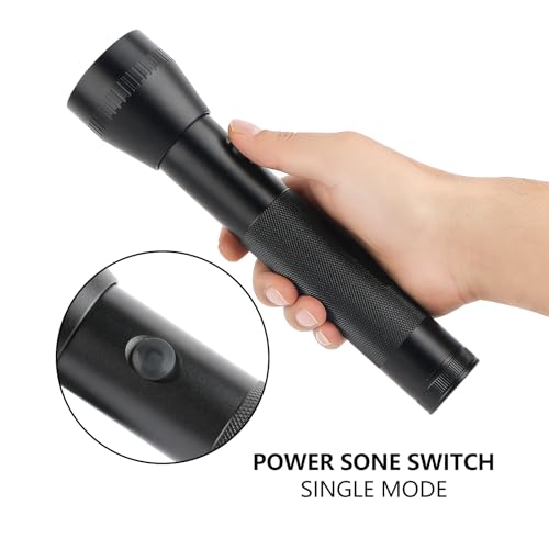 Hilngav Heavy Duty 2-Cell D LED Flashlight - 300 Lumens, Aluminum, Rugged for Outdoors & Emergencies - 1 Pack