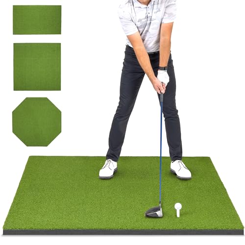 Elite Golf Hitting Mat - 5' x 4' 15mm Turf for Indoor & Outdoor Practice