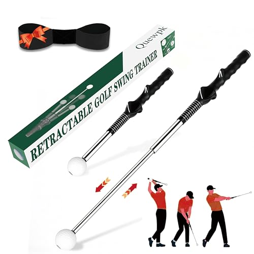 Golf Swing Trainer with Click Feedback & Grip Correction - Black, Right-Handed