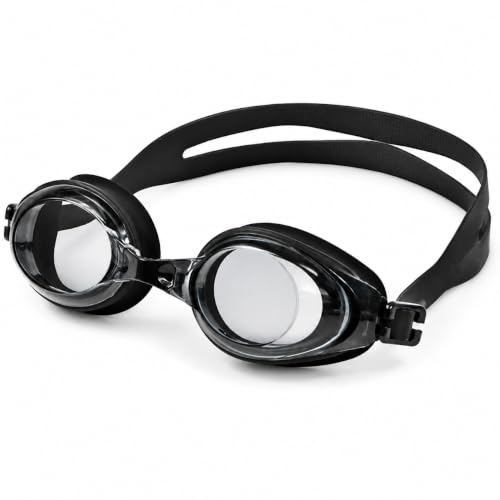 Swimming Goggles for Adults - Anti-Fog Leak-Proof - Black