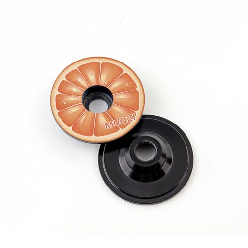 1 1/8 Inch Bicycle Headset Cap with Aluminum Bolt - Grapefruit