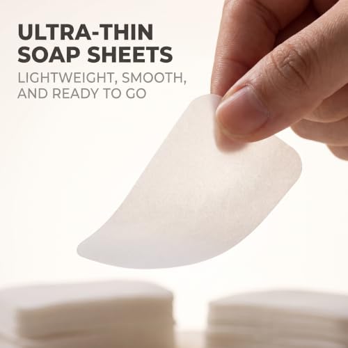 500 Portable Disposable Soap Sheets for Travel & Outdoor Use