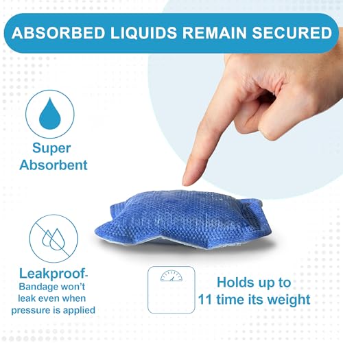 Super Absorbent Wound Dressing Pads - 4"x4", Box of 5