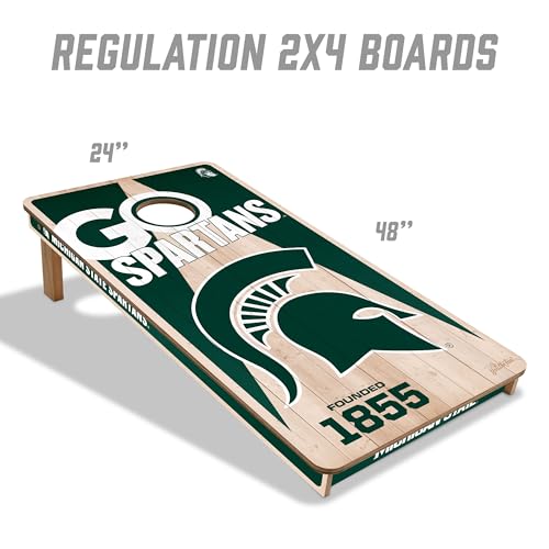 Professional 2' x 4' Cornhole Game with Michigan State Logo Bags