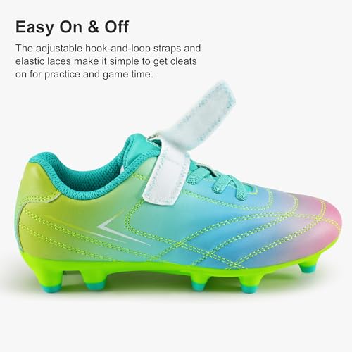 Stelle Kids Soccer Cleats - Outdoor Training & Match Shoes, Big Kid Prism Pop