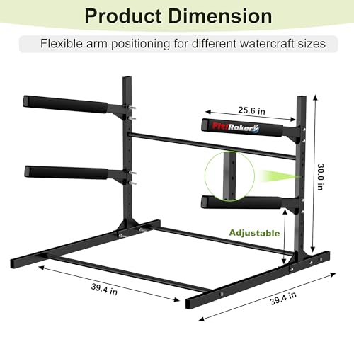 2-Tier Kayak Storage Rack - Freestanding Steel Stand for Canoes, SUPs & Surfboards