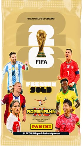 FIFA World Cup 2026 Premium Gold Trading Cards Set - 1 Pouch + 4 Limited Edition Cards