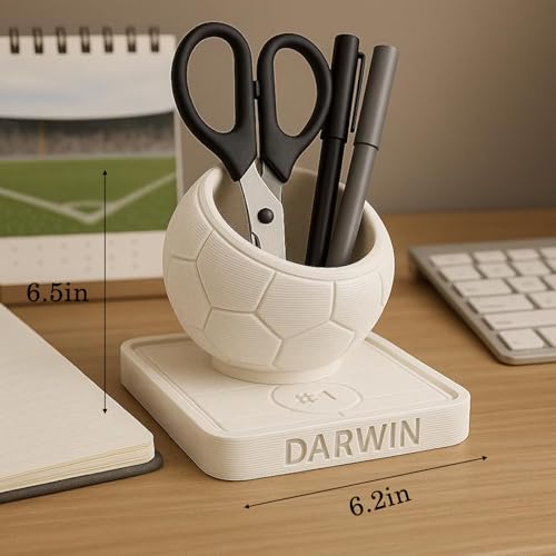 Soccer Pen Holder - 3D Printed Personalized Desk Organizer
