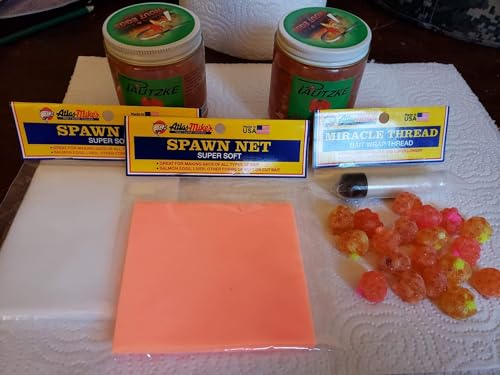Atlas Mike's Bait Net Squares - Keep Fishing Bait Together, 4x4-Inch, Orange