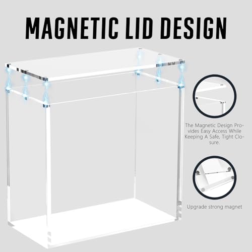 Botyboty 1 Pack Acrylic ETB Protector Case for Elite Trainer Boxes, Magnetic 5mm Thick Display