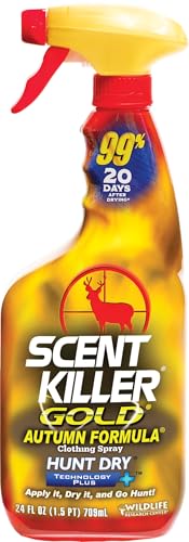 Wildlife Research Scent Killer Gold Autumn Formula Spray 24 oz - Odor-Eliminating Hunting Cover Scent
