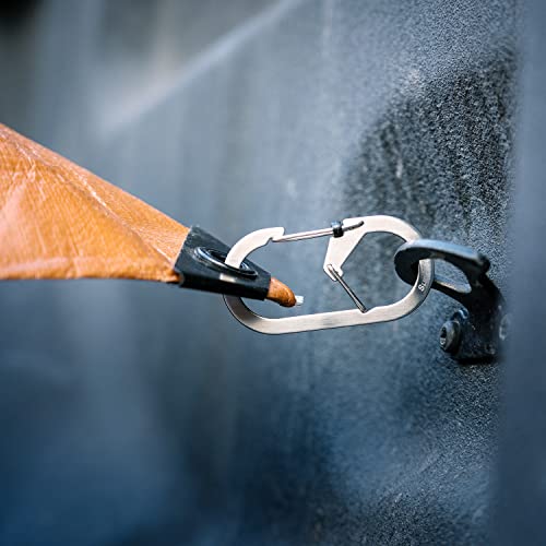 Dual Chamber Carabiner Keychain with SlideLock Security - 1 Count