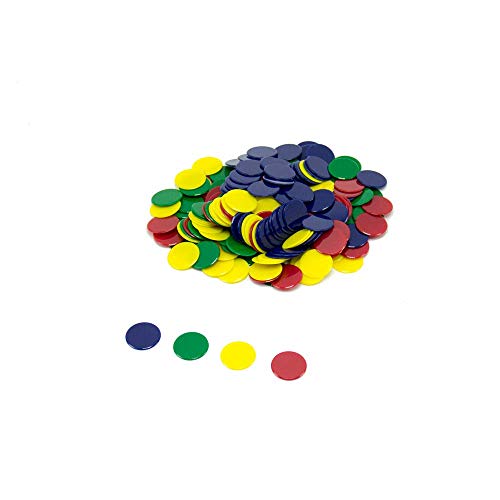 Plastic Math Counting Chips - 200 Piece Educational Manipulatives Set