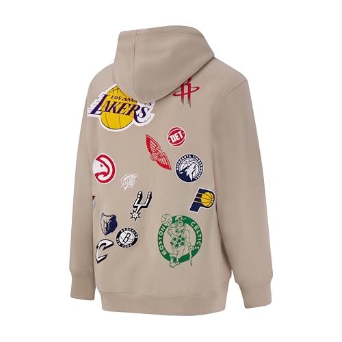 Ultra Game NBA Official Multi Team Hoodie Sweatshirt - XX-Large - Sand