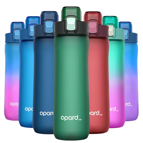 Opard Zip 20oz Green Plastic Water Bottle BPA-Free Dishwasher Safe Leakproof Kids Hydration
