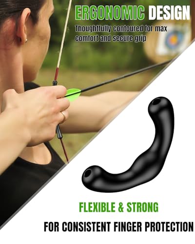 Bowstring Finger Guards - 8 Sets Silicone Protectors for Archery