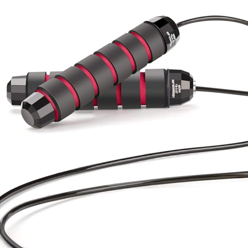Adjustable Jump Rope with Ball Bearings & Memory Foam Handles