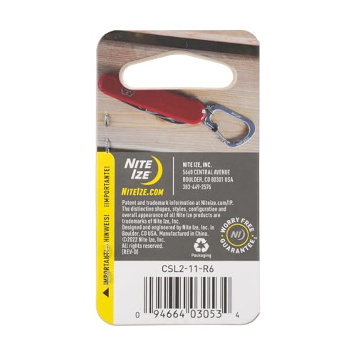 Locking Carabiner Clip - Stainless Steel, 1-3/32 in., Size #2