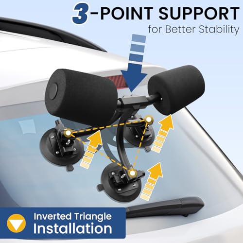 Kayak Load Roller with 3 Suction Cups - Stealth Black