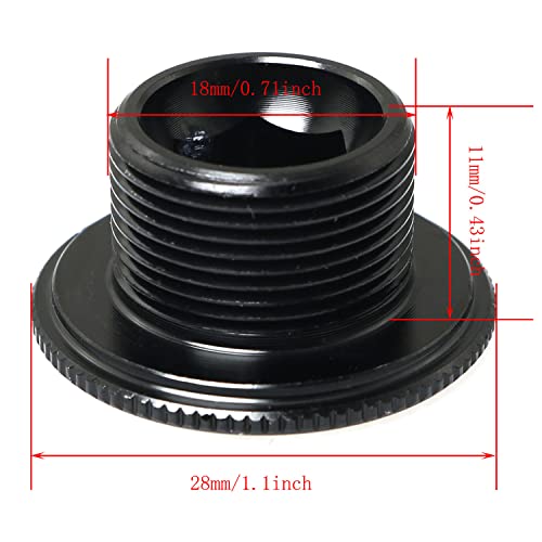 Aluminum Alloy Crankset Arm Bolt for M18 Crank - Black