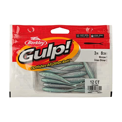 Gulp! Minnow Fishing Soft Bait - Green Shiner / 3"