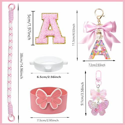 Bow Silicone Boot & Strap Set for 40oz Water Bottles - Pink