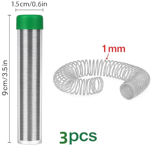 Solder Wire Leadfree,High Purity Tin Rosin Core Solder for Electronic Electrical Soldering Components Repair,Low Residue,Sn99.3 Cu0.7, 3Pcs (1.0mm 42g)