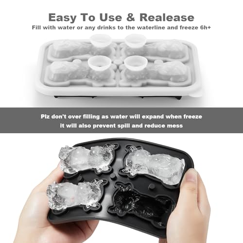 3D Highland Cow Ice Cube Tray - Novelty Silicone Mold