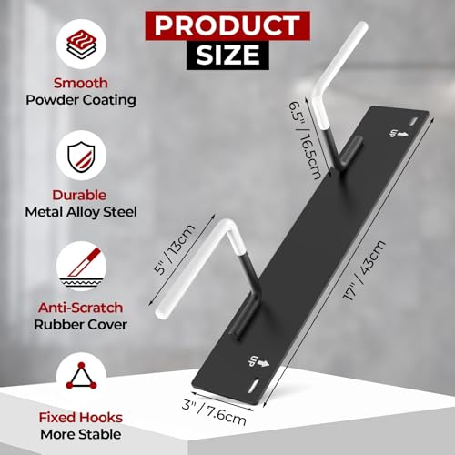 Fat Tire Bike Rack Wall Mount Garage Storage,Fat Tire Bike Storage Rack for Garage,Heavy Duty Fat Tire Bike Wall Mount Hanger Hooks Max 100lbs,Vertical Fat Tire Mountain Bike Rack(Hold 2 Bikes)