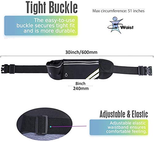 Hydration Running Belt with Water Bottle Holder for Smartphones