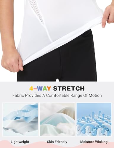 Quick Dry Girls Equestrian Riding Shirt - White, Medium