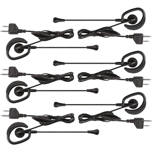 Midland VOX Hands-Free Microphone Headsets for Two-Way Radios - 6 Pack