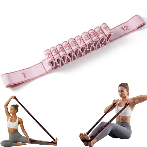 Resistance Bands for Home Workouts - Pink, 12 Loops
