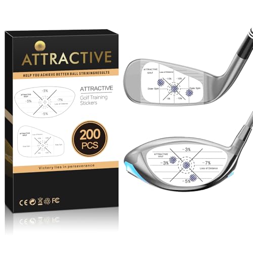 Golf Impact Tape - Club Face Stickers for Swing Training - White (200PCS)