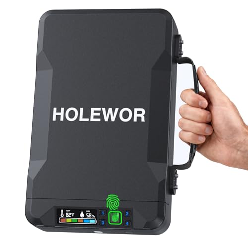 Biometric Gun Safe for Handguns - Portable Fingerprint Lock with Handle
