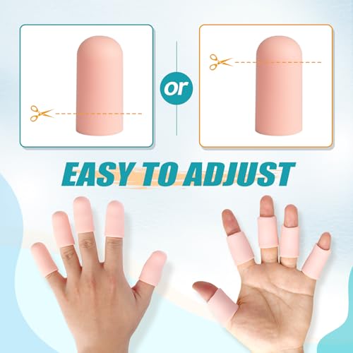 Silicone Finger Protectors - 8 Pcs Medium Gel Finger Cots