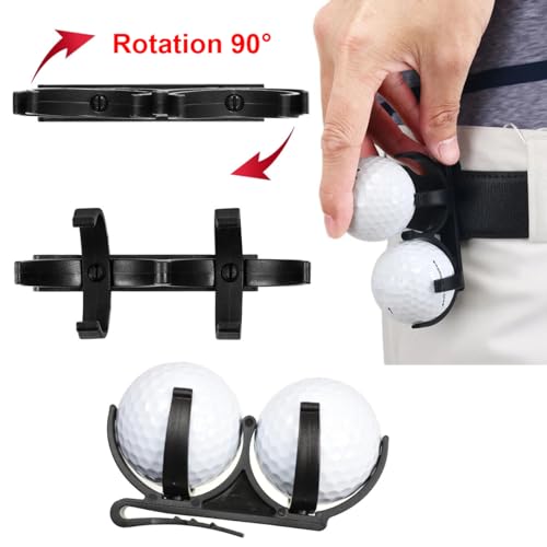 Golf Ball Holder Clip - 2 Pack Portable Waist Bag Organizer