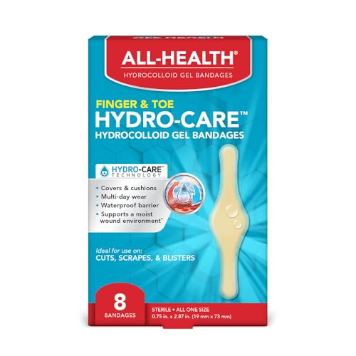 Hydrocolloid Gel Bandages for Fingers & Toes - 8 Count