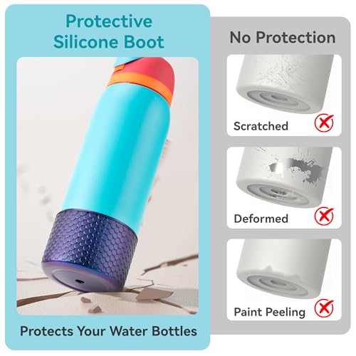 Silicone Bottom Boot for Owala 40oz FreeSip Water Bottle - Regular Rose Pink