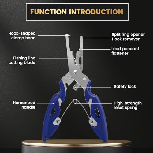 Variation 1 - 200 Pcs Stainless Steel Split Rings with Pliers Set for Fishing