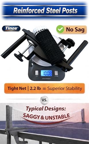Premium Table Tennis Net and Post Set with Screw Clamp