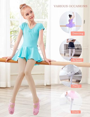 Convertible Ballet Tights for Toddler Girls, 60D, Tan - 3-4T