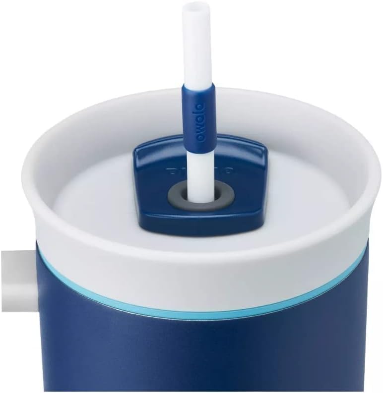 Owala Stainless Steel Travel Tumbler - Triple Layer Insulation, Spill-Resistant Lid, 40 oz, Dark Blue